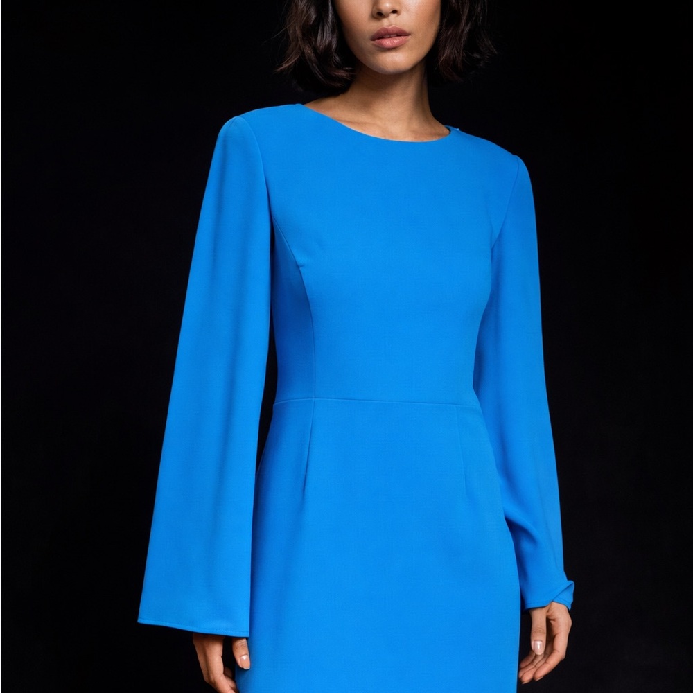 Sister Jane Ghospell Elegant Blue Long-Sleeve Dress